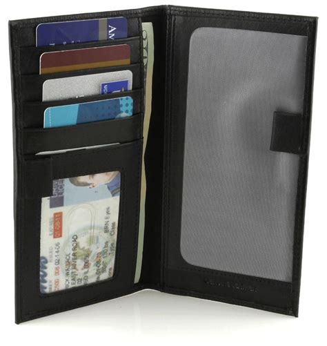 RFID Checkbook Cover with Credit Card Pockets 